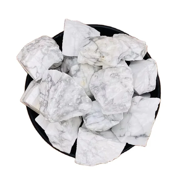 Wholesale Natural Howlite Rough Stones Unpolished White Crystal For Healing And Crafts For Meditation And Decoration