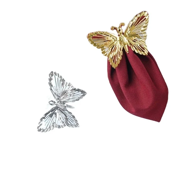 Unique Butterfly Napkin Ring super elegant with smooth polished finished Quality Material Metal Butterfly Table Decoration Rings