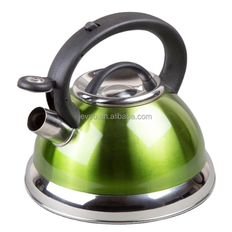 Alexa 3.0 Qt. Stainless Steel Tea Pot in Chartreuse Color