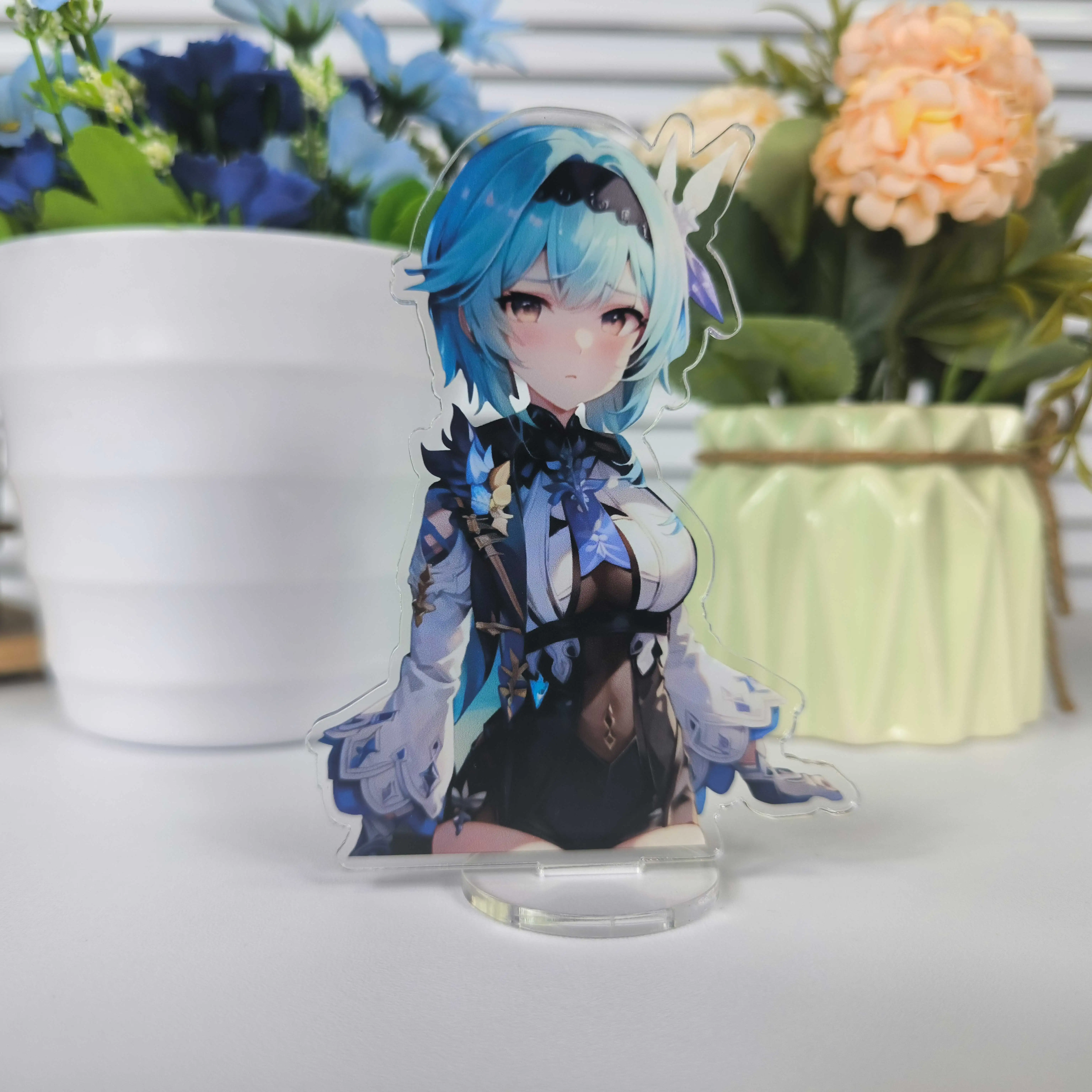 Factory direct sale genshin eco friendly acrylic figures standee single print cute anime printed acrylic standee with background