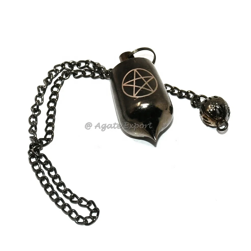 Wholesale Sier Drop Dowsing Pendulums Carved Brass Metal Pendulums with Agate Gemstone for Dowsing Techniques