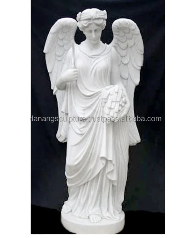 Cute baby angel white marble stone statue baby angel garden statues outdoor angel statues wholesale