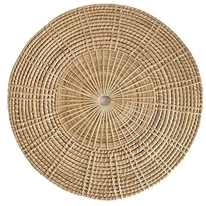 Cheapest price Rattan Set of 2 Round Placemats Decorations The Coffee, Cup Holder.