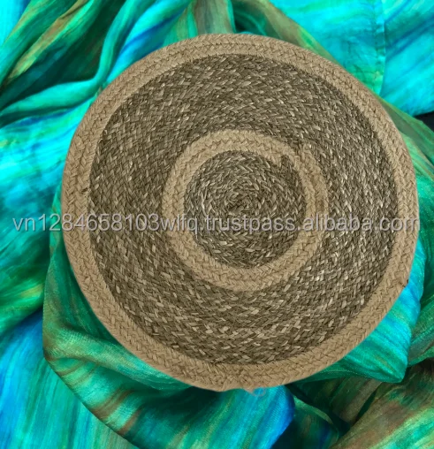 Decoration Plate Set 3 Pieces Seagrass High Quality Wall Decor - OEM ODM - Customized Accepted Diameter -Handmade Eco-friendly