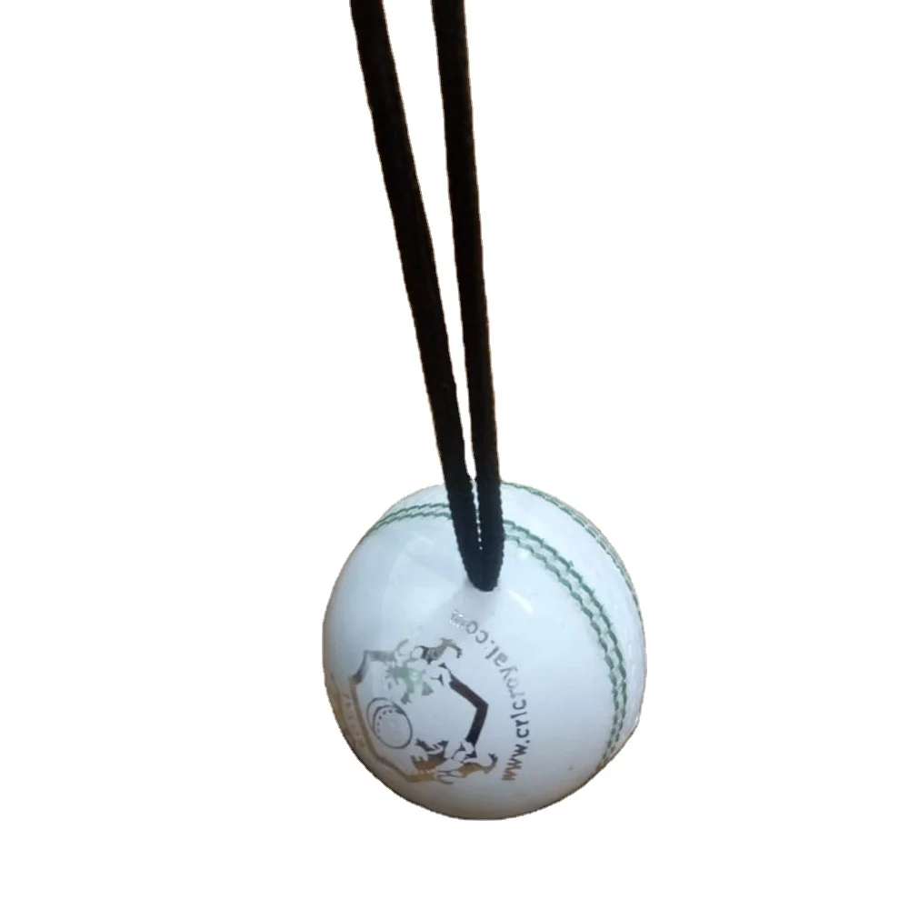 5 Layer Leather Cricket Ball Hanging String Design
