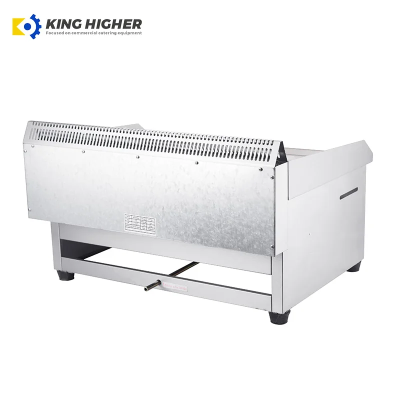 Commercial Table Top Gas Grill Griddle Catering Equipment for Restaurant New Condition Teppanyaki Style Grooved Flat Surface