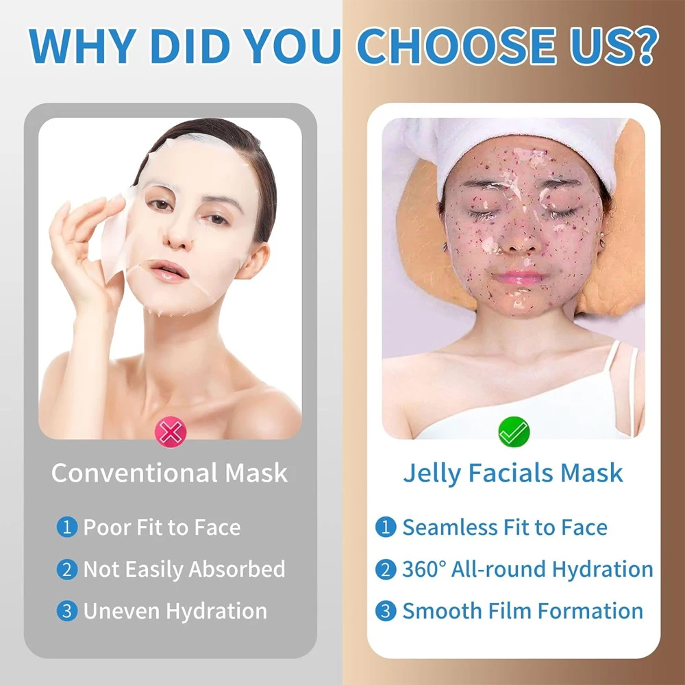 3000pcs Custom Korean SkinCare Natural Organic Hydrating Moisturizing Jelly Face Mask Private Label Spirulina Clay Mask for Face