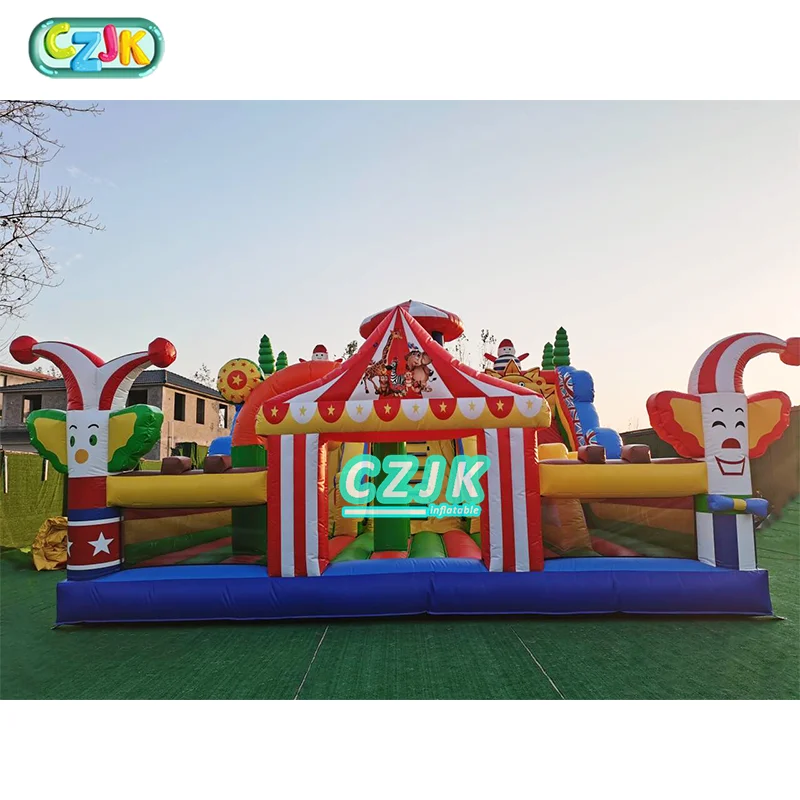newest large clown bouncer outdoor amusement park Circus carnival inflatable playground party rental giant castle for kids play