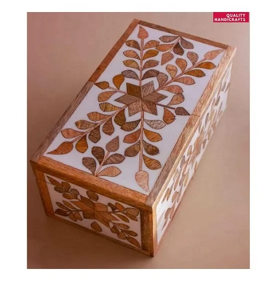 New Best Design Wood Resin Jewelry Boxes 2 Pcs Gifted & Promotion Items Storage Box Best Gift for Birthday by Quality Handicraft