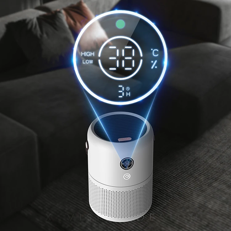 Kinscoter New Portable Negative Ion Air Cleaner UV Household  PM2.5 Purifier Air purifier With HEPA 12 Filter