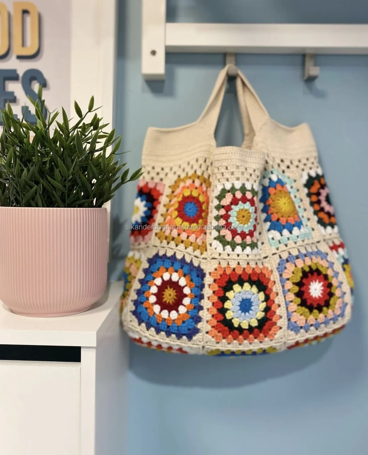 Ladies Handmade Crochet Bags Granny square Bags Shoulder bags