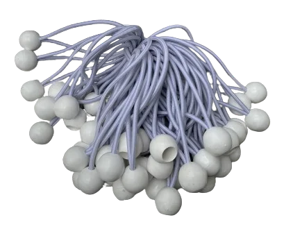 Heavy Duty 50 Pack Ball Bungee Cords 6 Inch 4mm Latex and PP Many Colors Canopy Tarp Tie with Ball Fasteners
