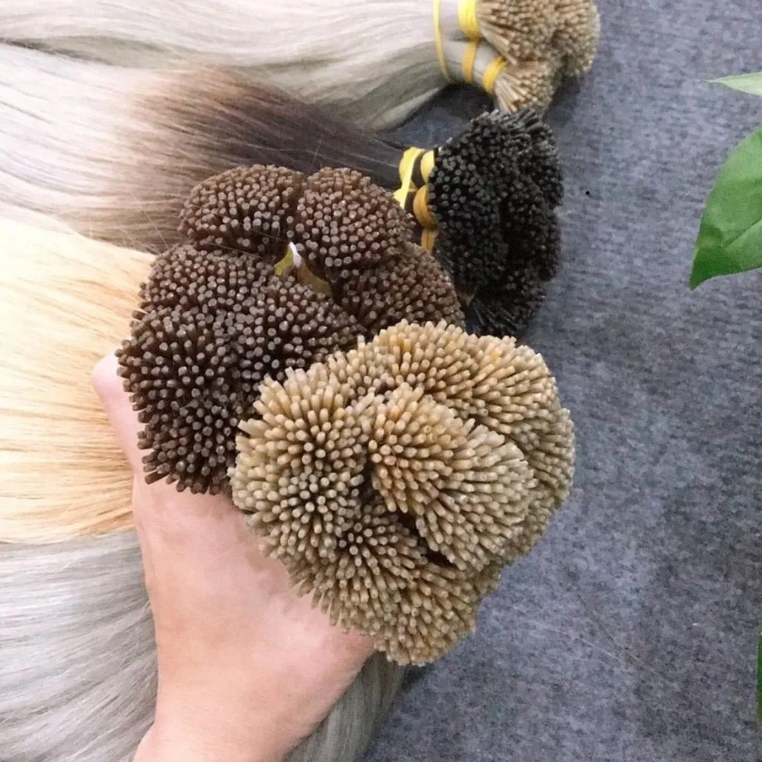 Factory price I tip Hair Extensions 100% Vietnamese human hair easy to apply best quality very silky super shiny ready to ship