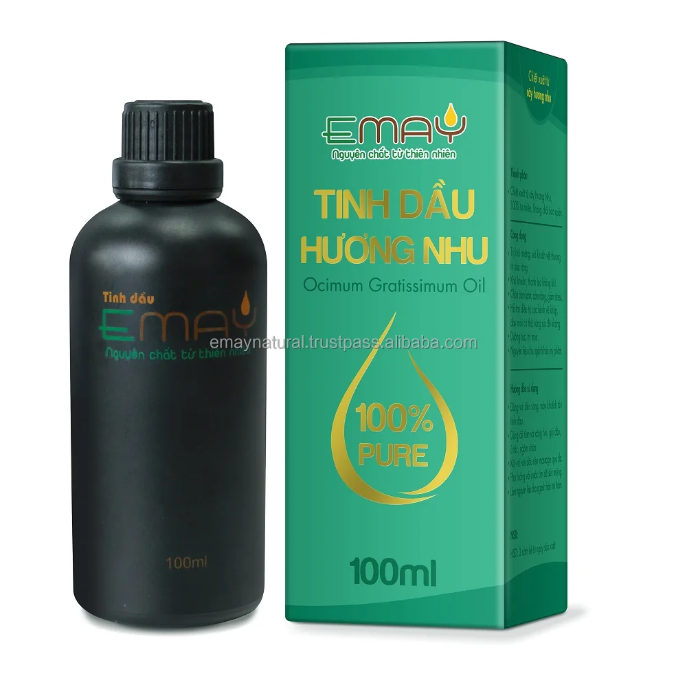 Emay Natural Steam Essential Oil Extracted From Holy Basil Set 10 50 100 ml Bottled Aromatherapy Diffuser Oil Accept OEM Order