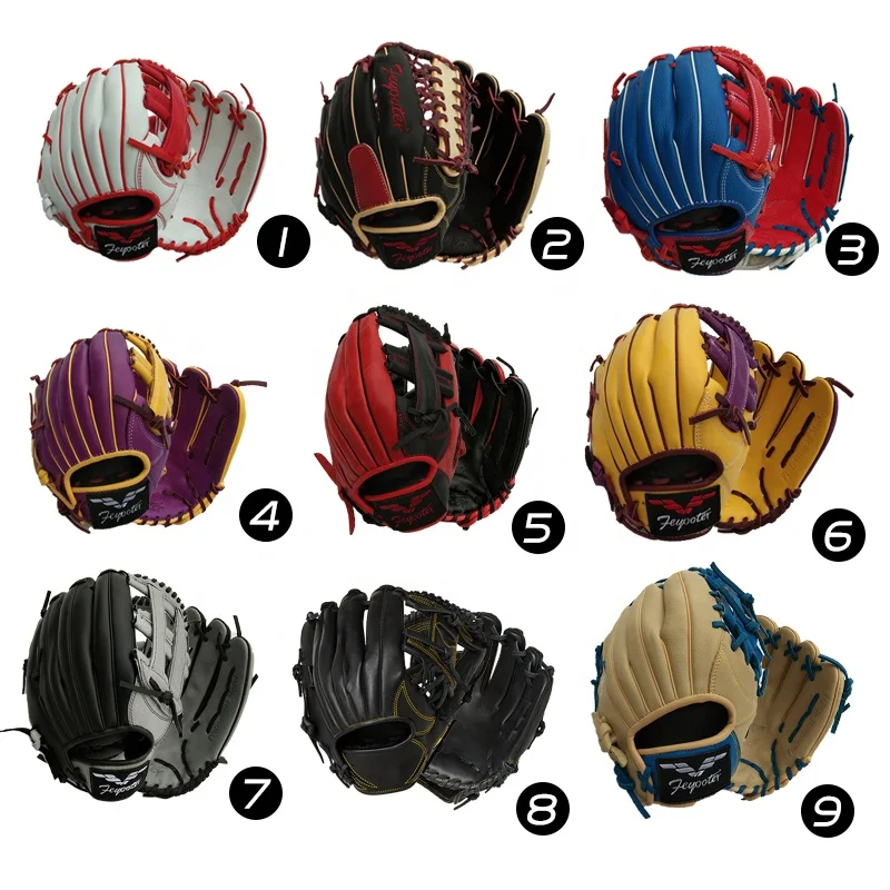 
OEM manufacturers custom high quality Taiwan cowhide baseball gloves or softball gloves kip leather professional rawlings Gloves 