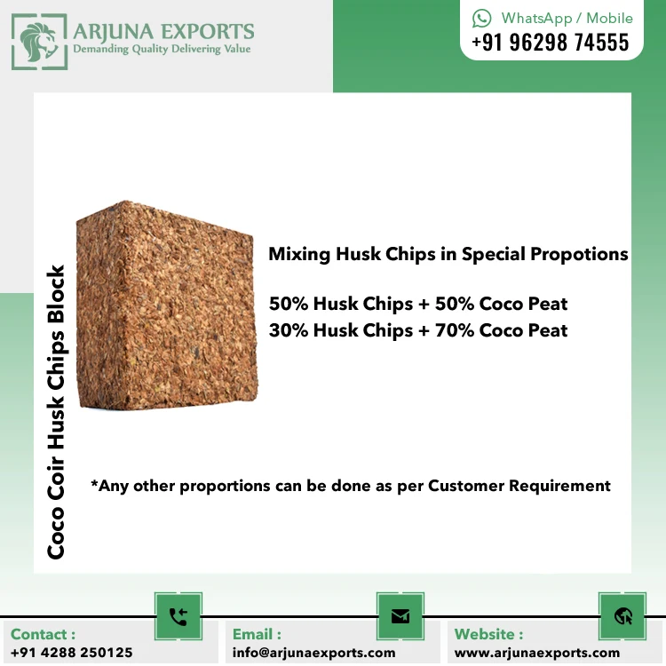 Factory Direct Supply Bulk Purchase Coconut Peat Husk Chips 5kg Block for Agriculture Use