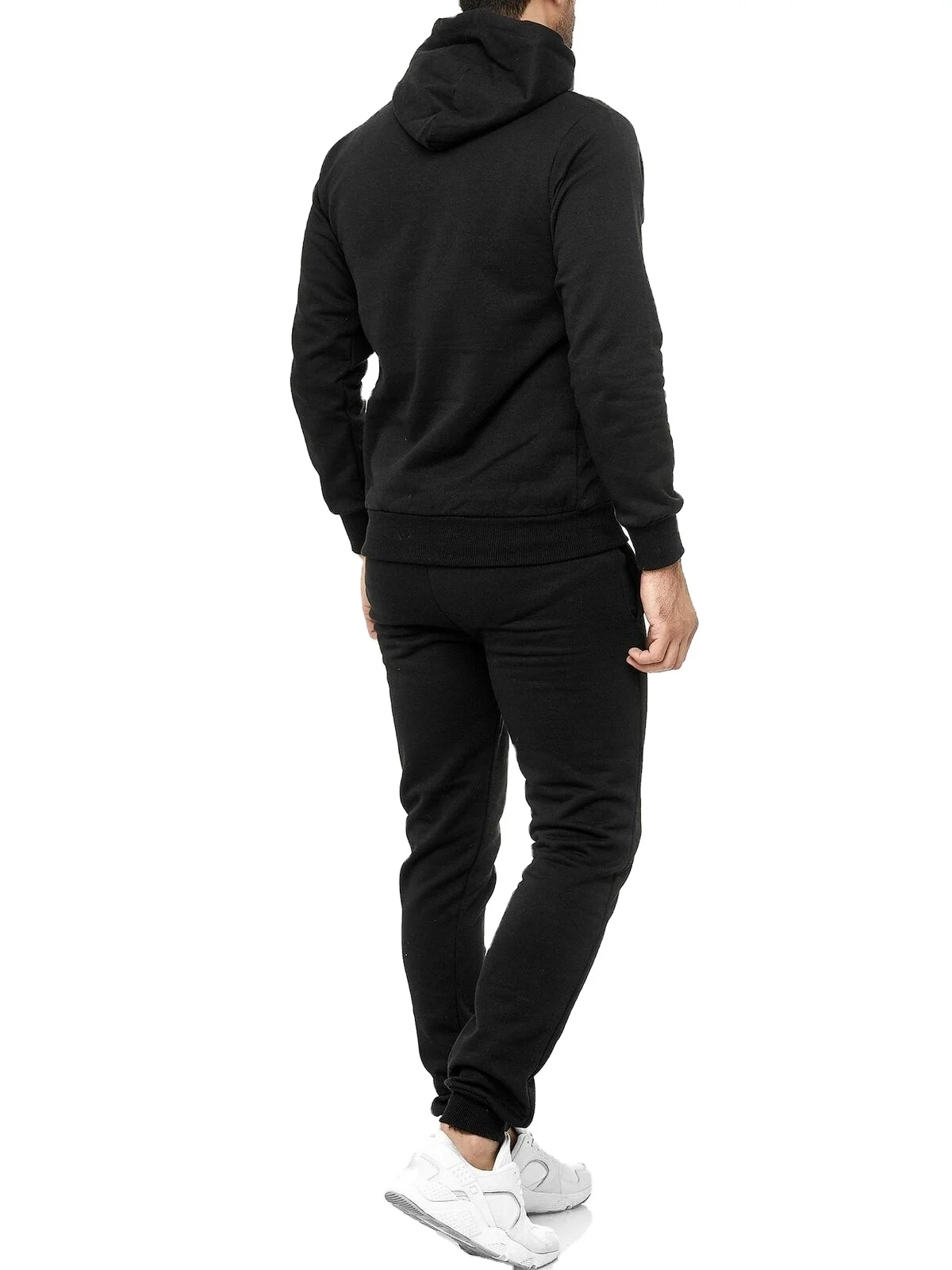 Black Color Boys Outdoor Cotton Fleece Fitness Wear Slim Fit Tracksuits Simple Decent Sweat Suits BY XAPATA SPORTS