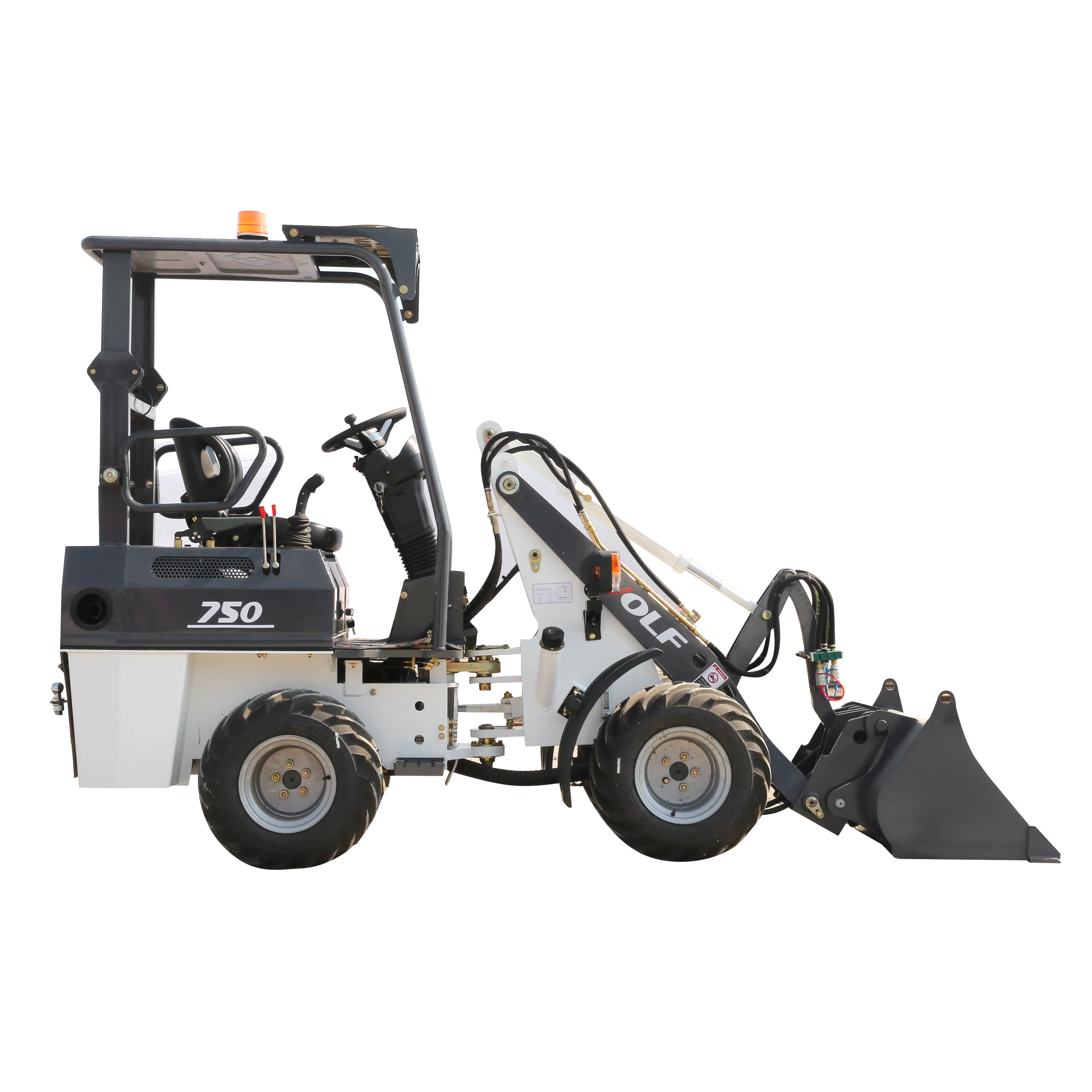 Wolf Mini750 EPA E5 600 кг компактный мини-простой домашний садовый фермерский Тепличный мощный колесный погрузчик для продажи