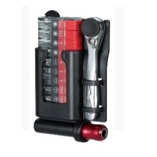12 Pieces Clip-type Bit Box & Ratchet wrench Set