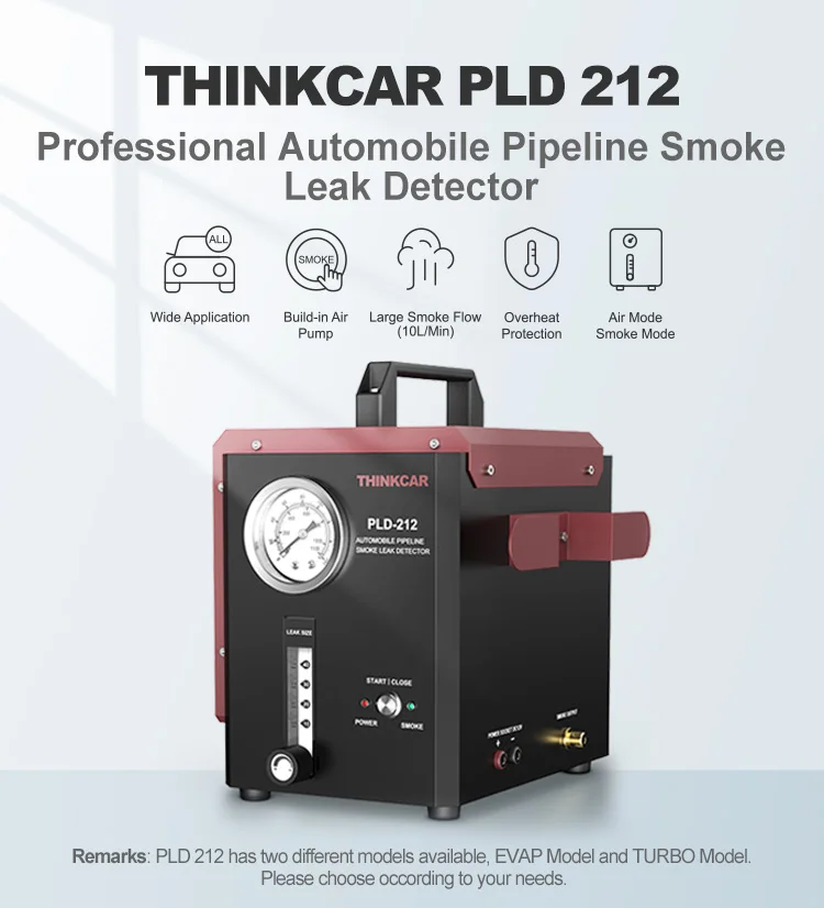 Vacuum Automotive Smoke Machine Leak Detector Diagnostic Tester THINKCAR PLD 212 Turbo EVAP system test