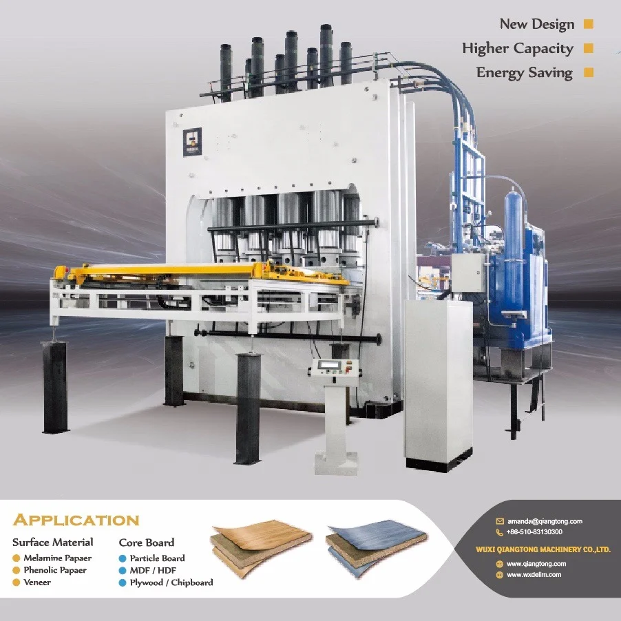 Short Cycle Hot Press Machine For laminating melamine faced boards