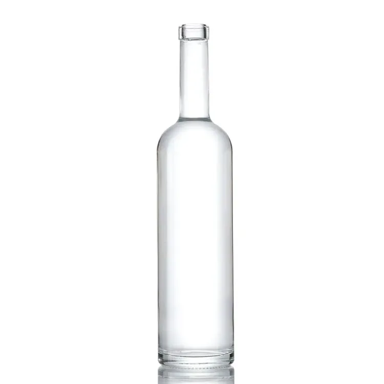 Wholesale Empty Vodka Bottle Customized Aluminum Cap 750ml Vodka Glass Bottle