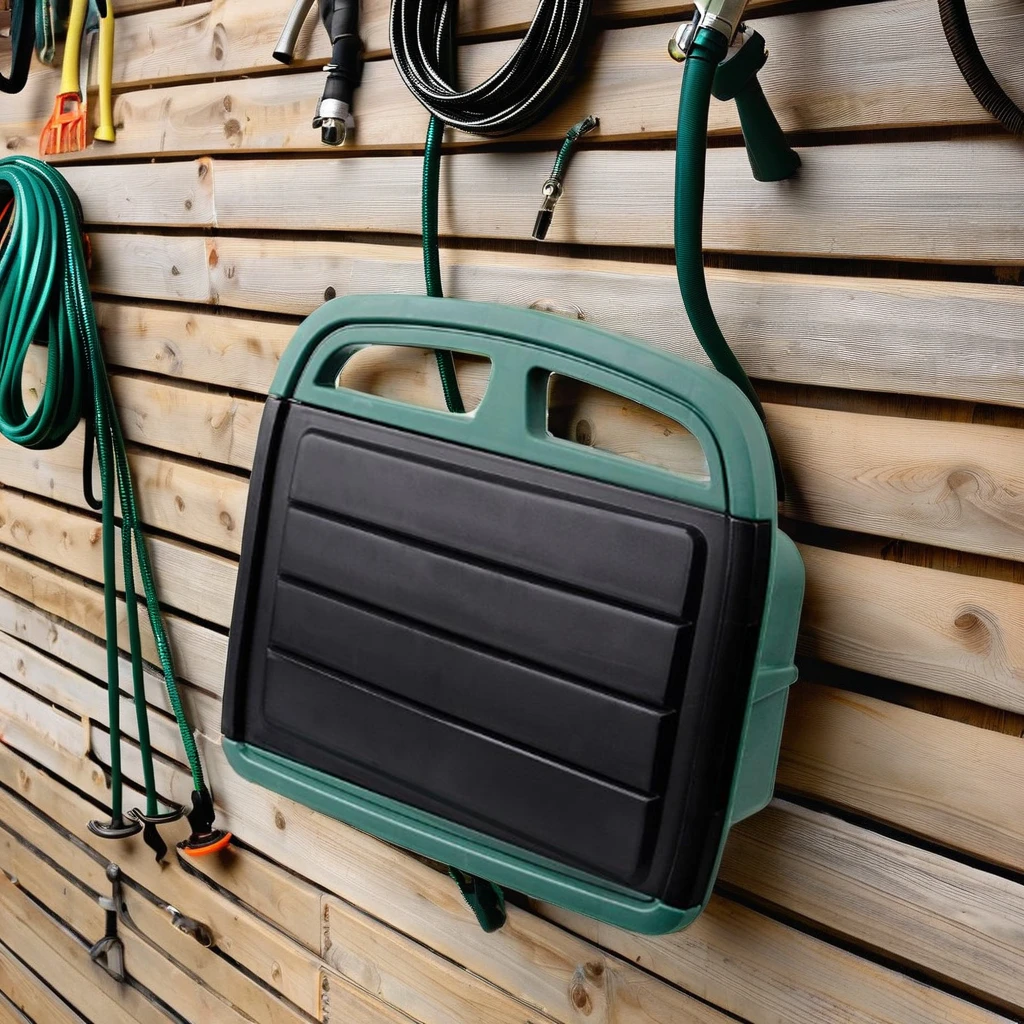 Настенный пластиковый отсек для хранения садовых шлангов и катушек