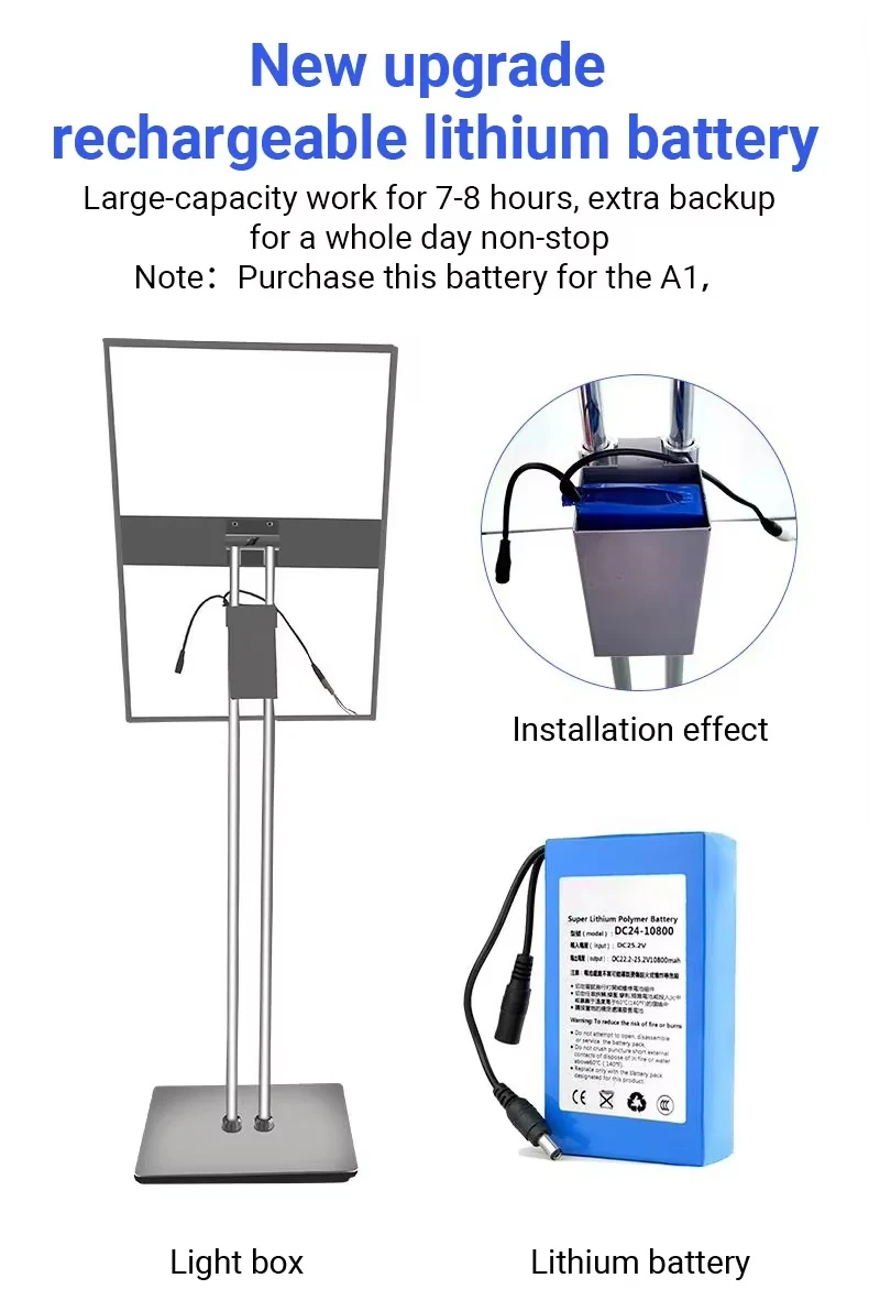 A1/A2/A3/A4 Size Customizable Welcome Sign Board Stand for Restaurant Led Poster Double Pole Slim Advertising Display Stand