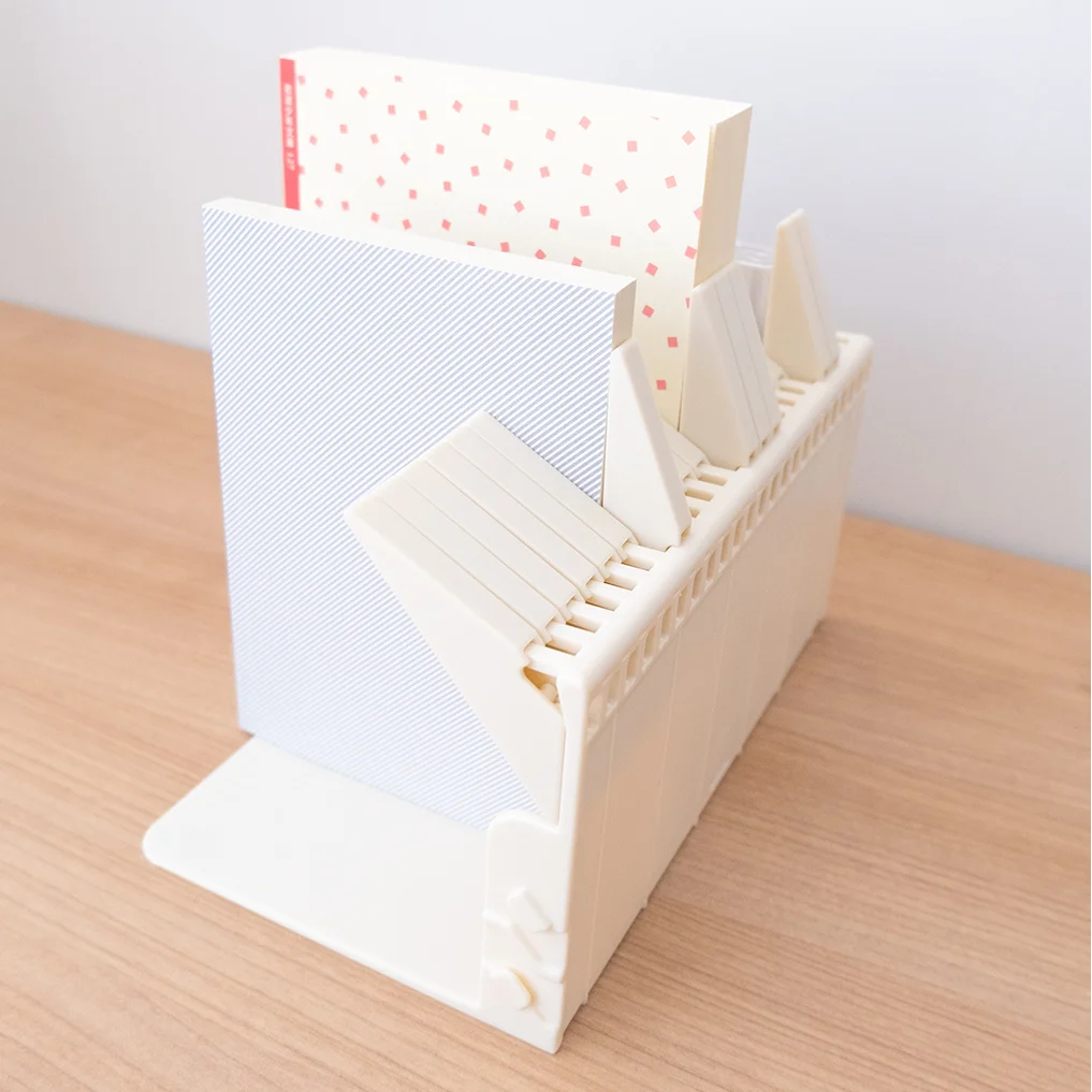 FirmBookEnd Japanese Design Desk Storage Organizer Standard Size Connectable Bookend & Magazine CD Holder for Office Home Use