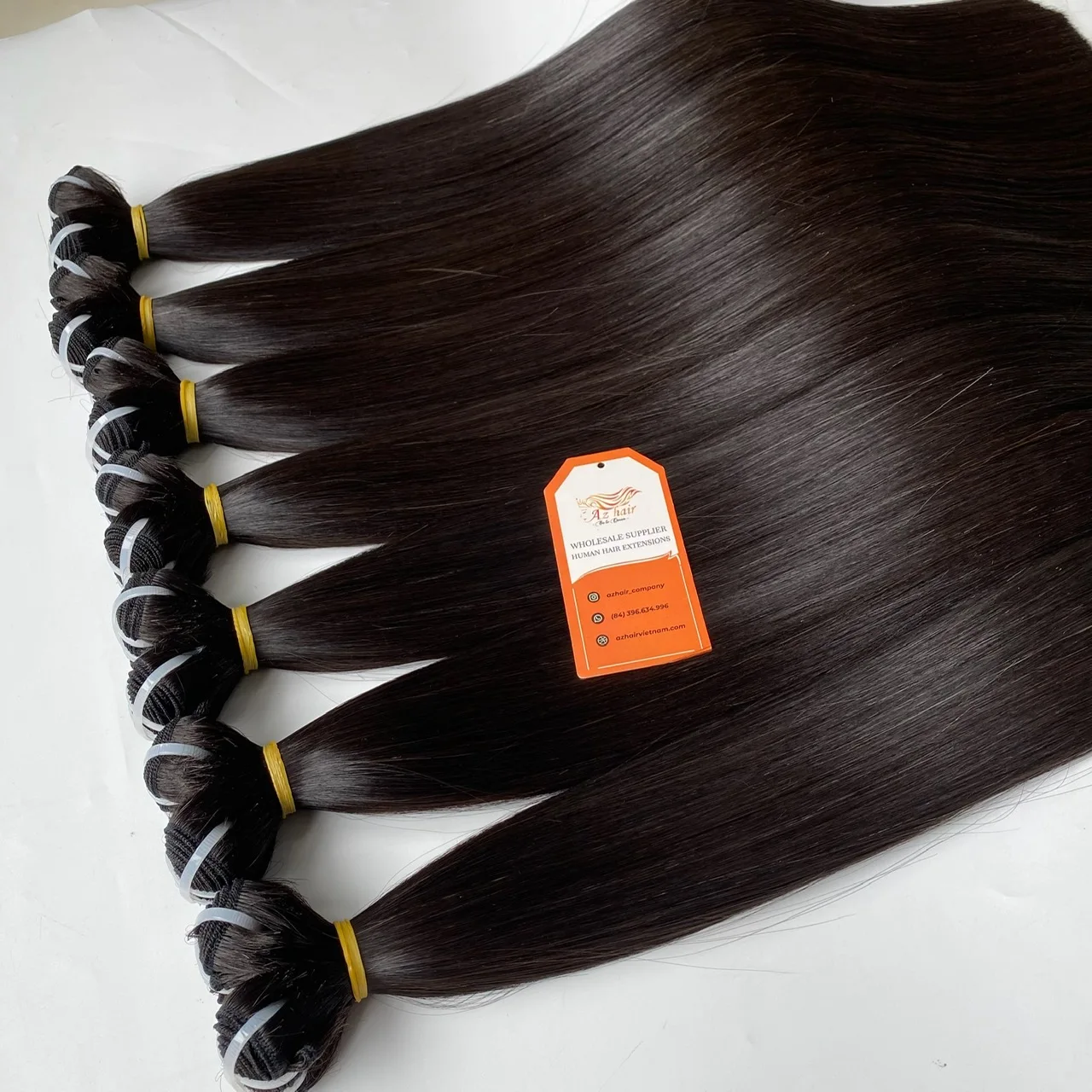 Best Quality Bone Straight Vietnamese Raw Human Hair Extensions No Treatment or Damage Bundled Afro Wave Curl Styles