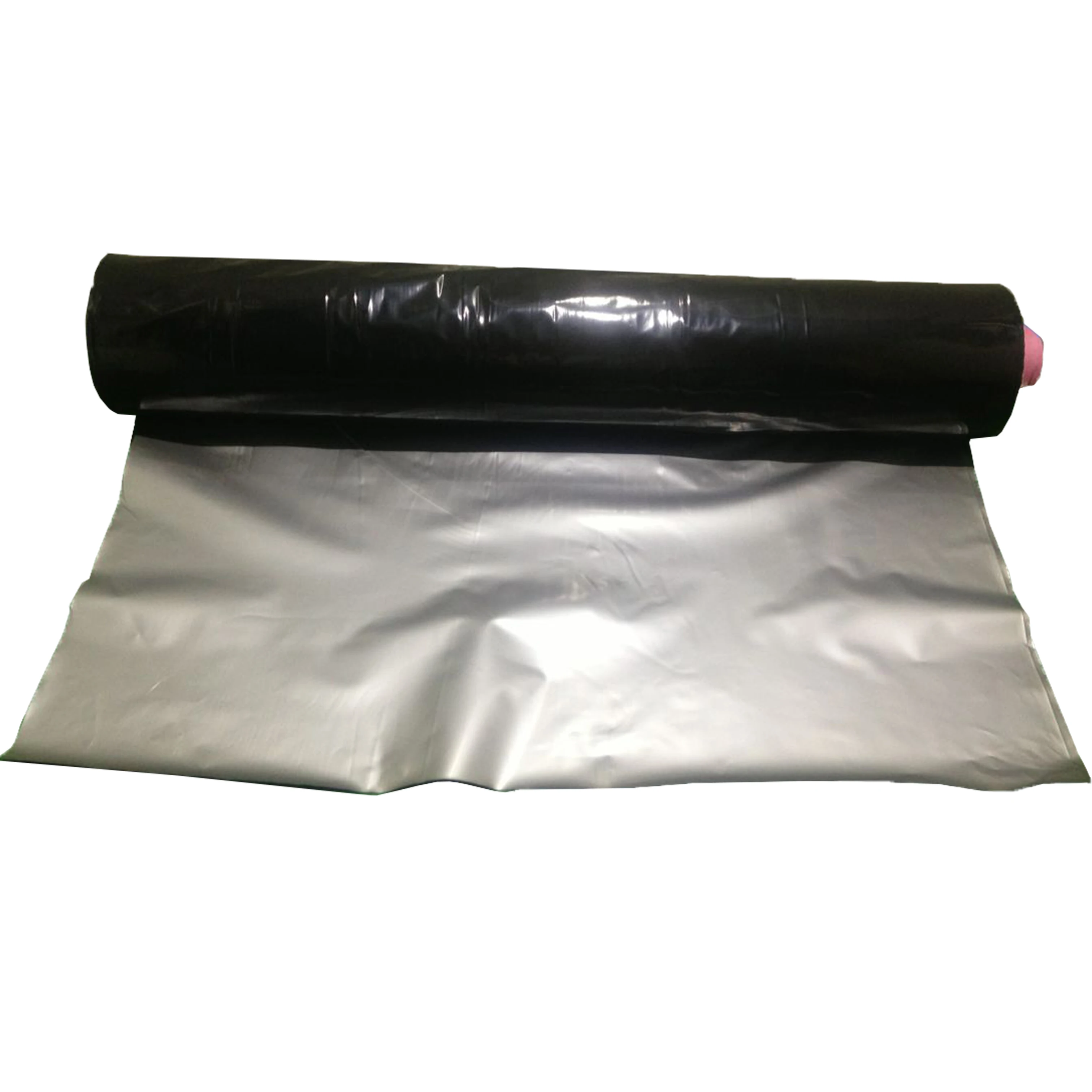 Сельскохозяйственная Серебристая и черная трава покрытие для грунта пластиковая пленка мульчи с отверстиями