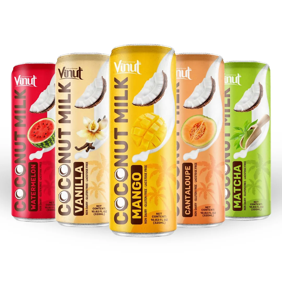 Private Label Customization Coconut Milk Drink Flavored Variety - VINUT Vietnam Factory, Free Sample, Best Wholesale Price, Low
