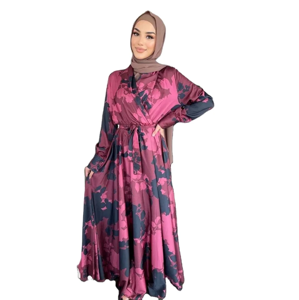 Modest Fashion Black Abaya Women Muslim Dress Islamic Clothing S-2XL Chiffon Dress