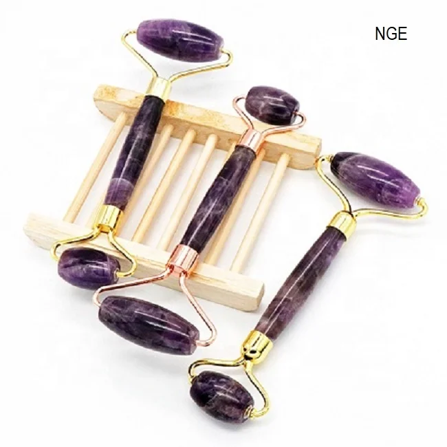Gua sha massage Natural Amethyst massage roller & footwear tool gua sha scraping massage tool