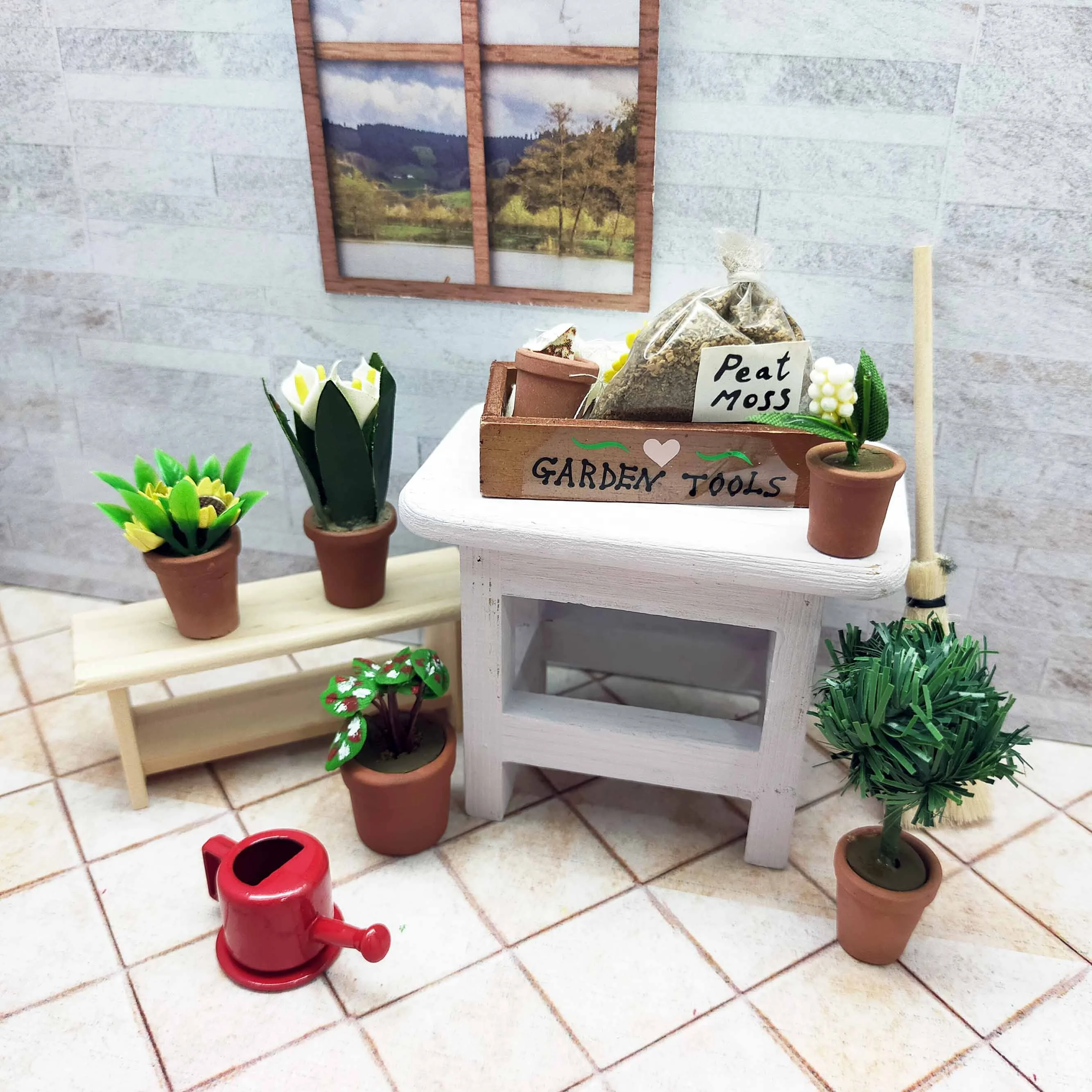 Doll house miniatures 1: 12  accessories plant flower shop