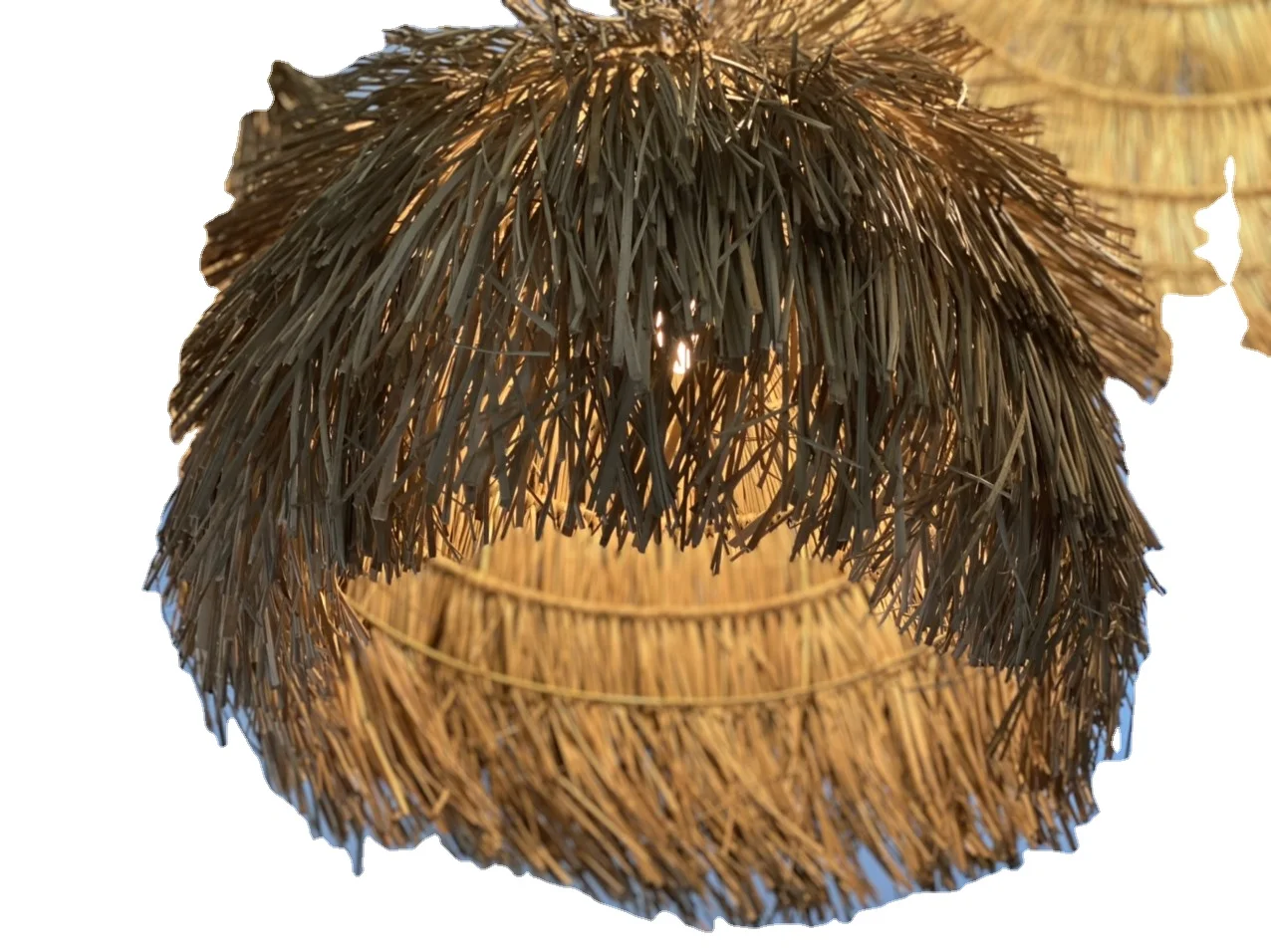 Eco friendly seagrass lamp high quality  boho lampshade boho pendant light seagrass raw material for decorations from Vietnam