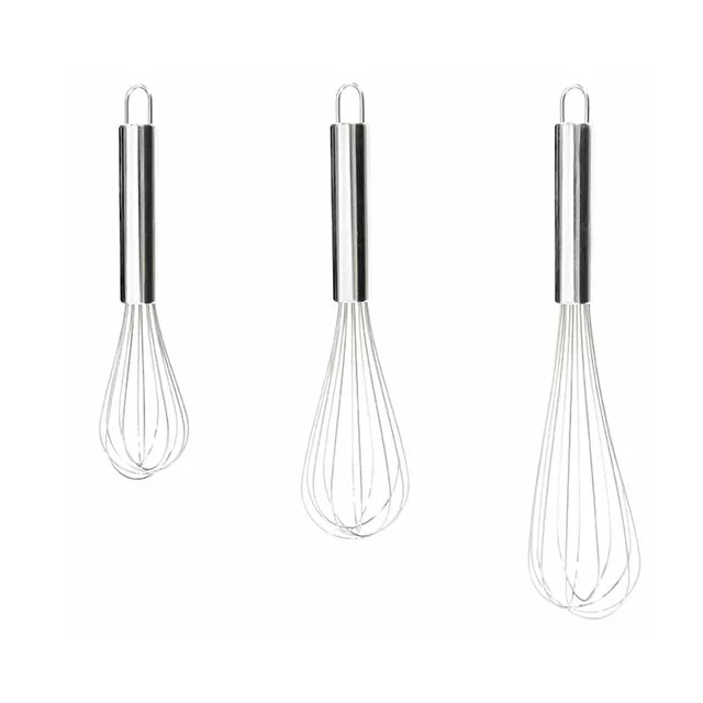 
Mixer Beater Wisk Manual Hand Whisk Stainless Steel Kitchen Egg Whisker 