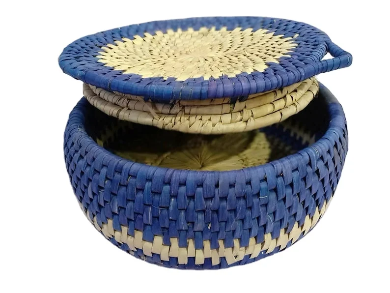 Handmade Wicker Storage Pot, Hand Woven Patari Pot , Date palm Rattan Hotpot