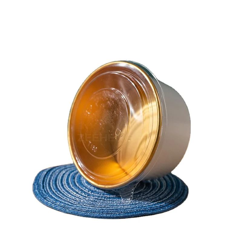 ZI HENG food grade disposable gold foil paper bowl salad paper soup bowl 1000ml
