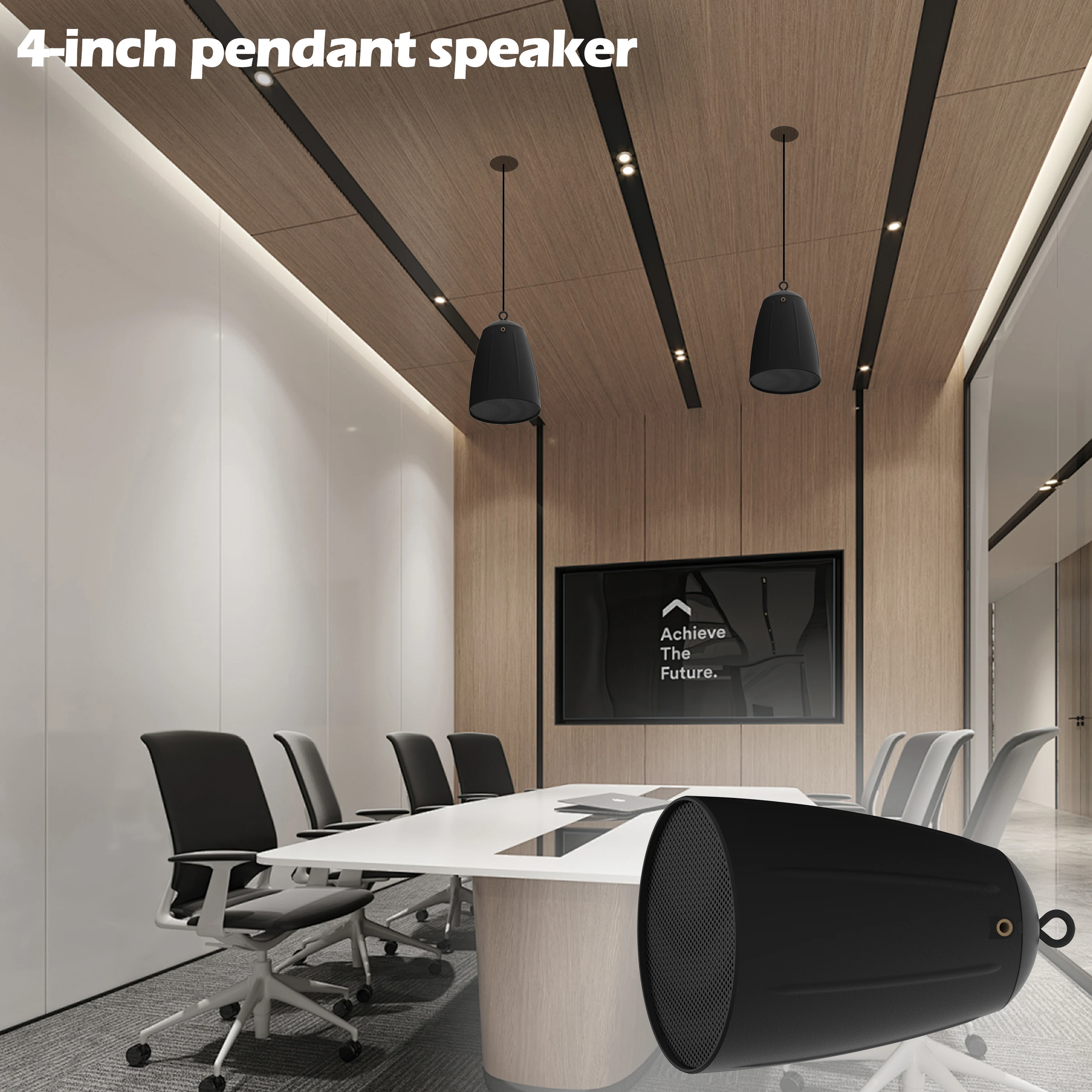 OLS40P новый инновационный 4-дюймовый полный диапазон коммерческий черный кулон динамик для внутреннего декора подвеска