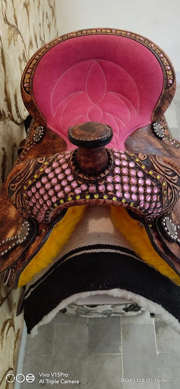Horse Western Premium Leather Saddle Premium Western Horse Saddle