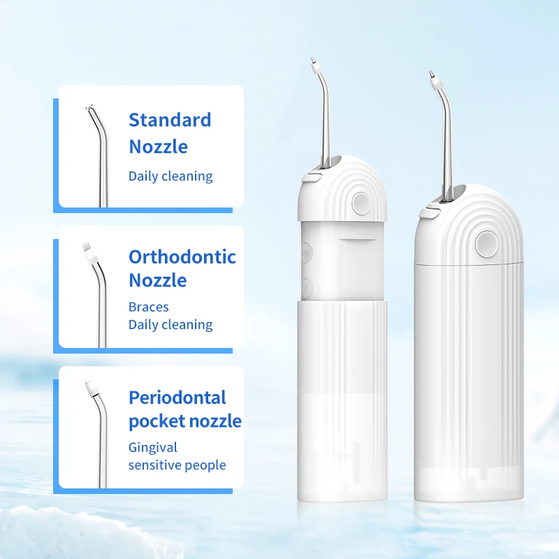 Water Flosser IPX7 Waterproof Rechargeable Cordless Electric Portable Teeth Cleaning Dental Floss Oral Irrigator Water Flosser