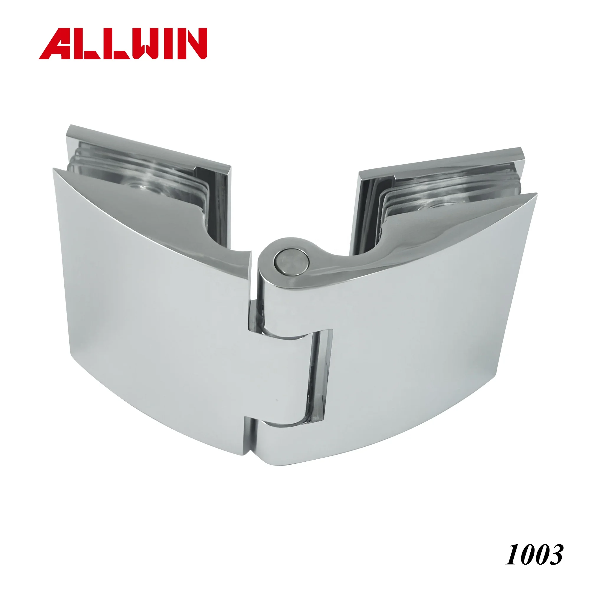 Modern 180 Degree Glass Door Hinges round Shape Brass Material