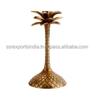 Handcrafted metal Aluminium Candle Holder Stand golden Wholesale Indian branch Style Handmade Tea Light Top Quality Distressed