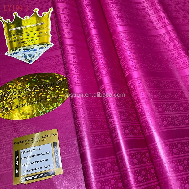 LY199  African Tissus Senegal Bazin Riche  Fabrics For Guinea Gambia Men Or Women Daily Dress Basin Riche Fabrics