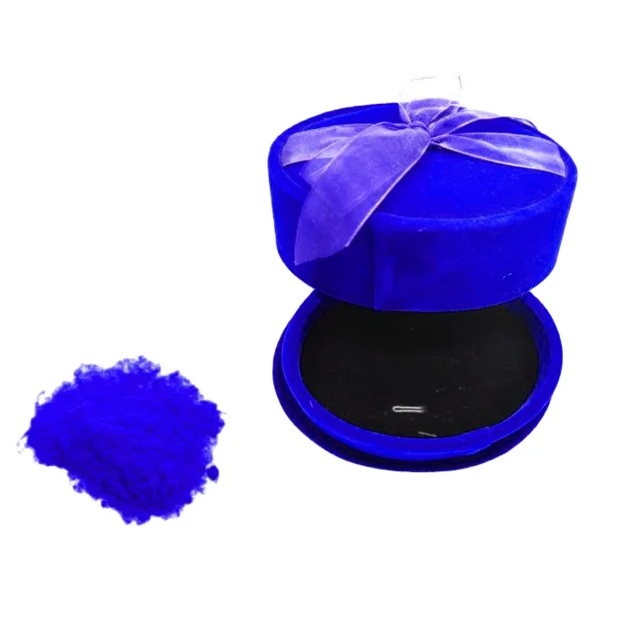 Custom Order 0.6mm 1.5D Blue Color Polyamide Flock Fiber Nylon Fiber EGP-CP477 Customizable
