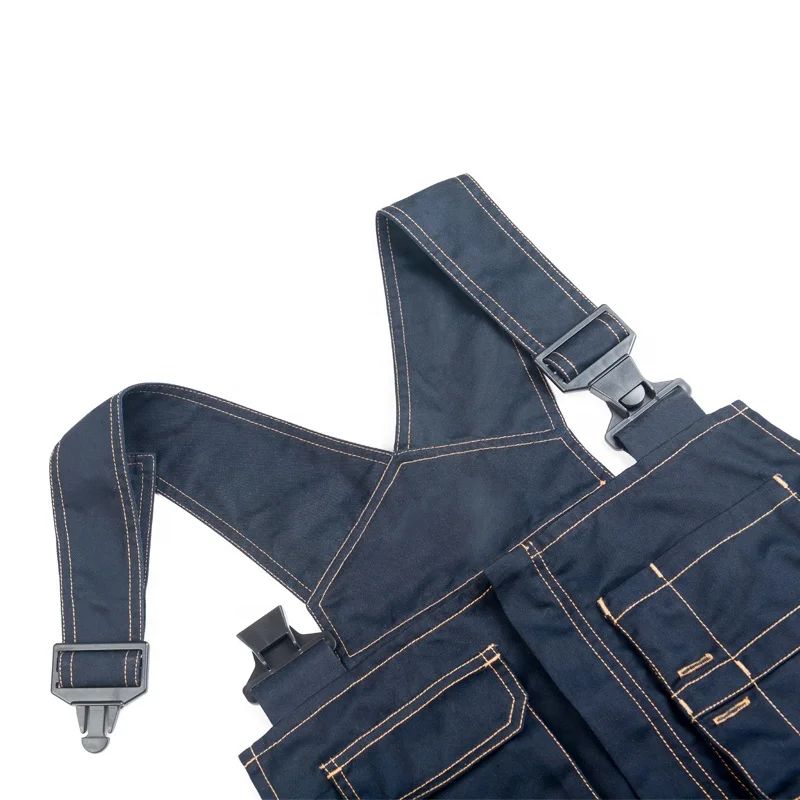 Workwear Coverall Work Bib and Brace Overall Pants Trousers Garage Dungarees Multi Pocket Working Mechanic Overalls