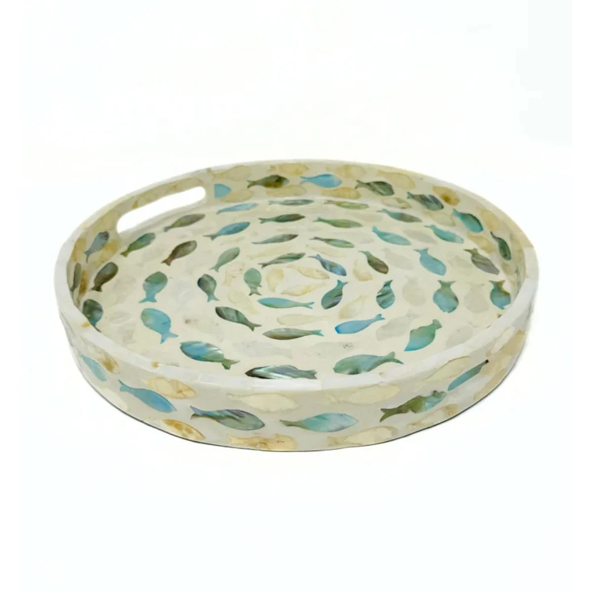Handmade Fish Mother Of Pearl Tray, Serving Tray, Storage Tray Vietnamese Artisanal Tradition Handicraft Wholesale