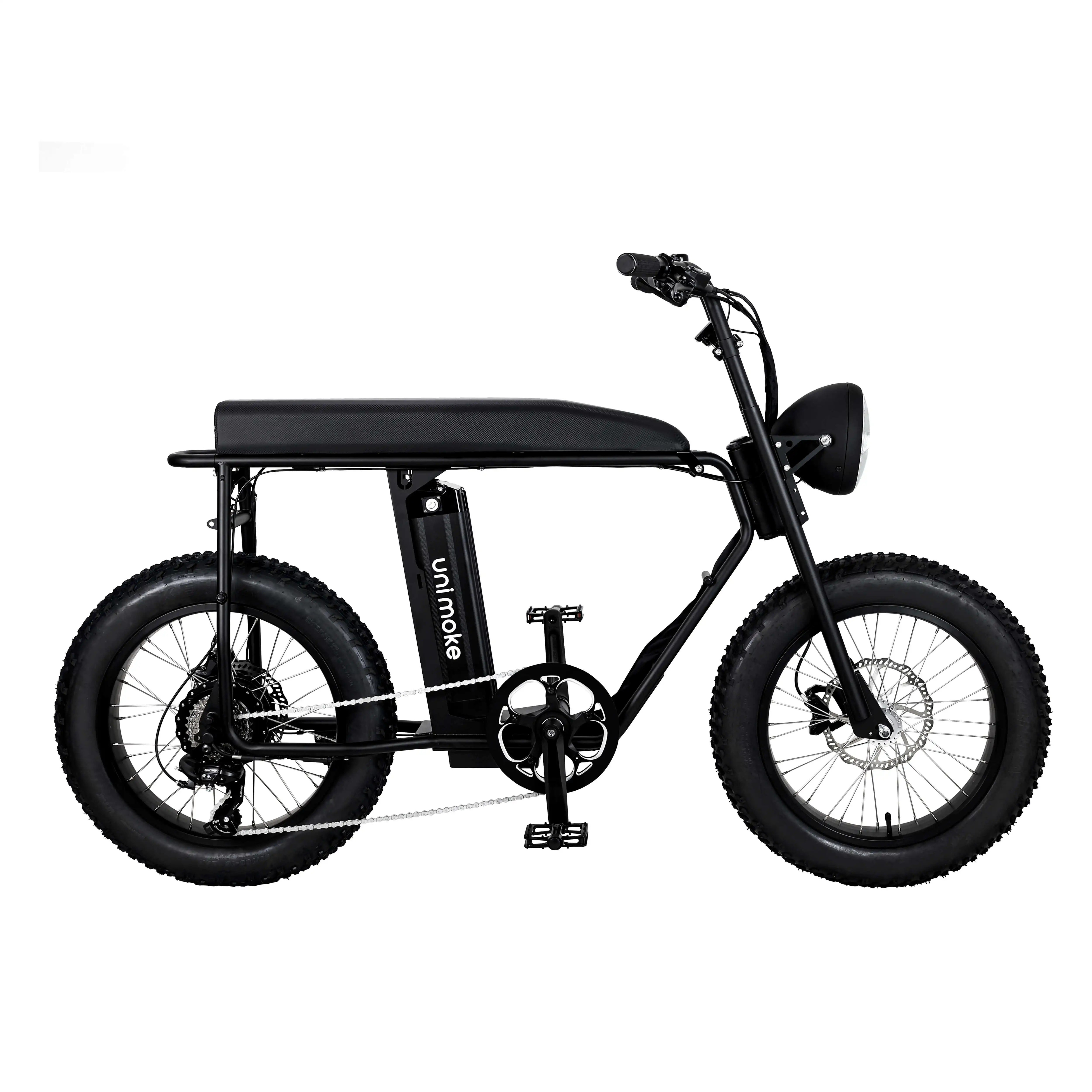 Unimoke MK Black moped ebike fat tire ebike electric bicycle 48v chromoly frame distributor brand agent