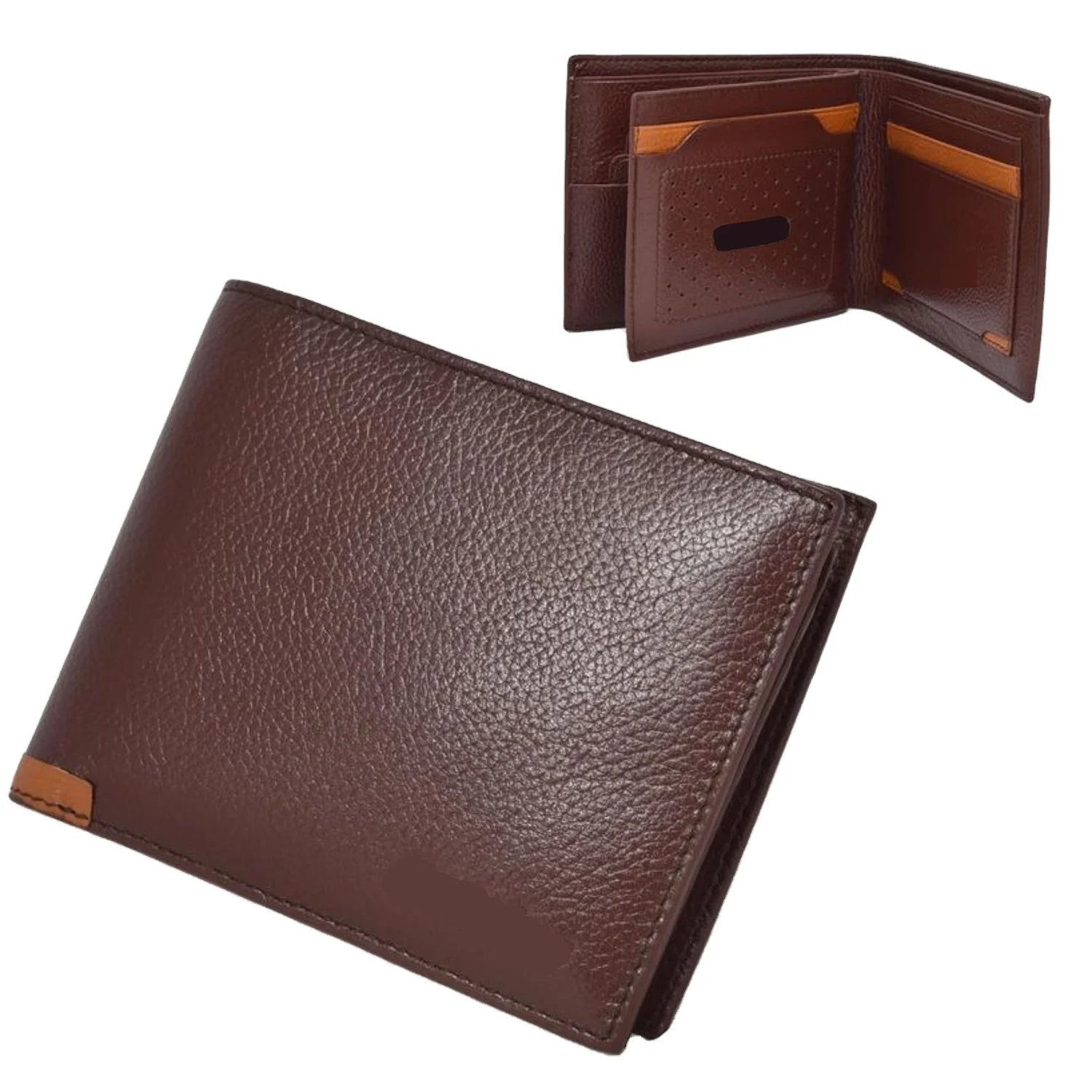 2021 New Arrival Minimalist Reddish Brown Men Wallet Purse Custom Genuine Cowhide Leather Wallet For Men From Bangladesh